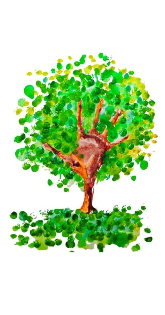 Illustration symbolique d’un homme-arbre en art-thérapie évolutive, représentant la connexion entre inconscient, nature et transformation intérieure.